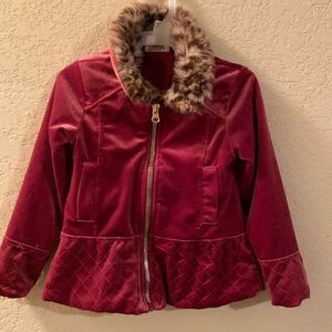 Toddler girl velvet jacket